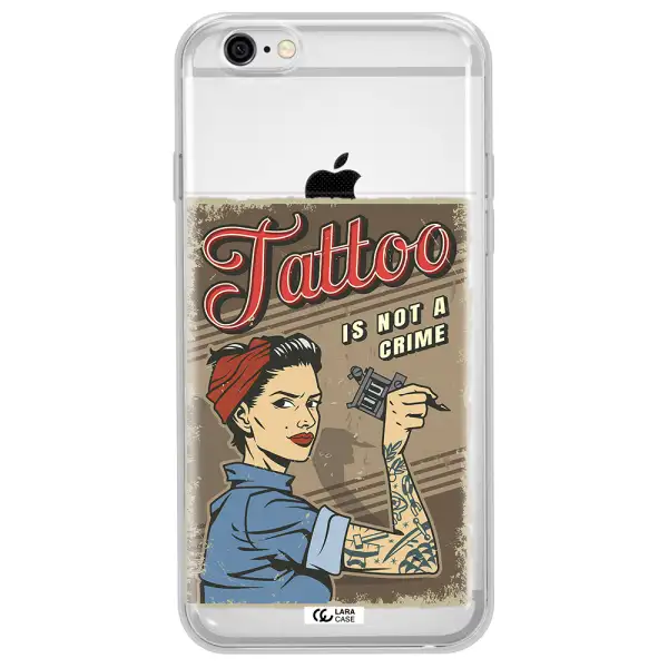 a woman with tattoo on her arm Apple iPhone 6 plus Clear TPU Case