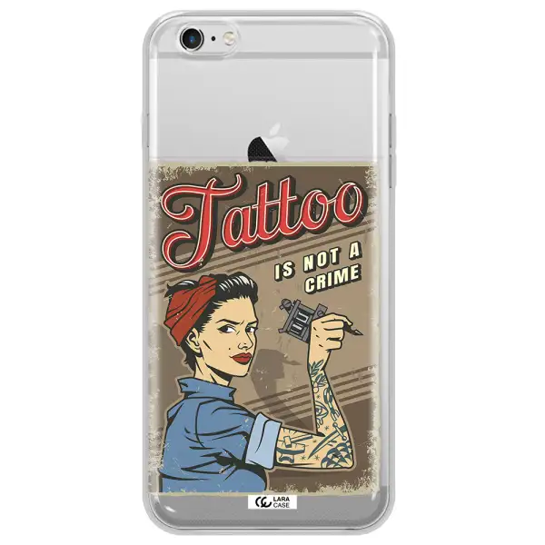 a woman with tattoo on her arm Apple iPhone 6S Clear TPU Case