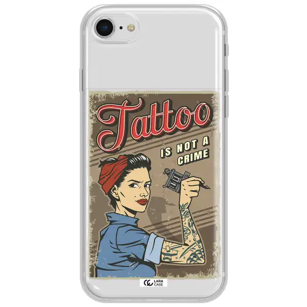 A Woman With Tattoo On Her Arm Apple Iphone Se 2020 Clear Tpu Case