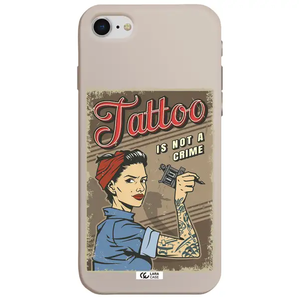 a woman with tattoo on her arm Apple iPhone se 2020 Silicone Stone Case