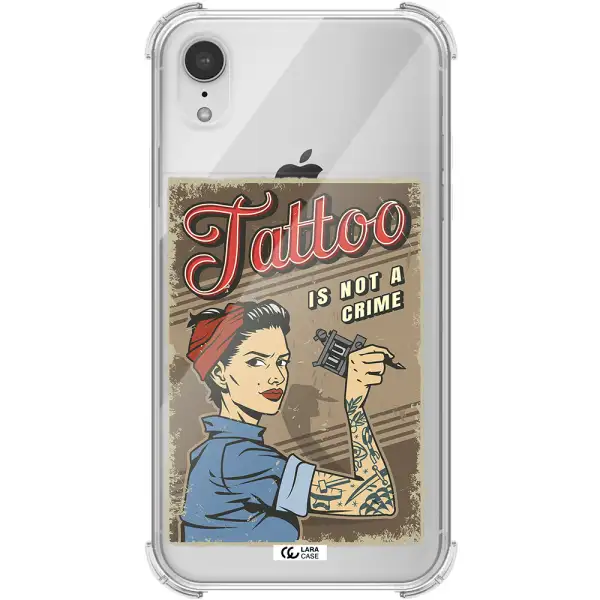 a woman with tattoo on her arm Apple iPhone XR Clear PC Case