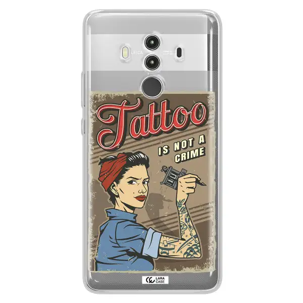 a woman with tattoo on her arm Huawei Mate 10 Clear TPU Case