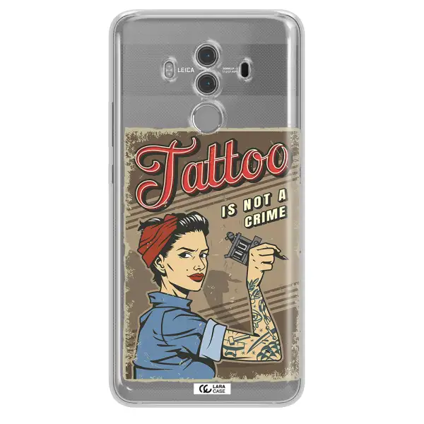 a woman with tattoo on her arm Huawei Mate 10 Pro Clear TPU Case