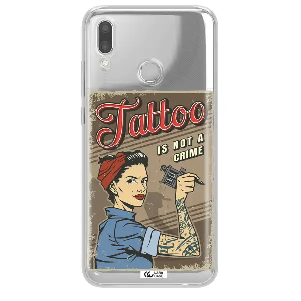 a woman with tattoo on her arm Huawei P Smart 2019 Clear TPU Case