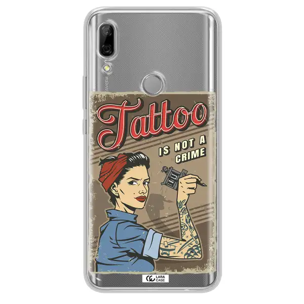 a woman with tattoo on her arm Huawei P Smart Z Clear TPU Case