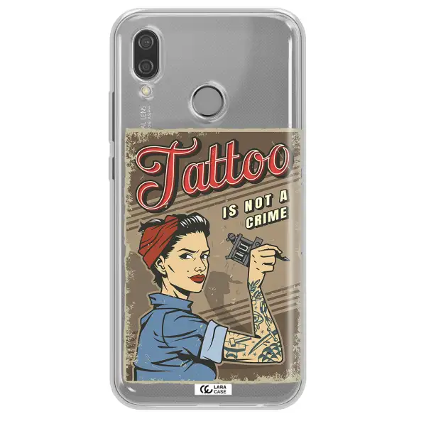 a woman with tattoo on her arm Huawei P20 Lite Clear TPU Case
