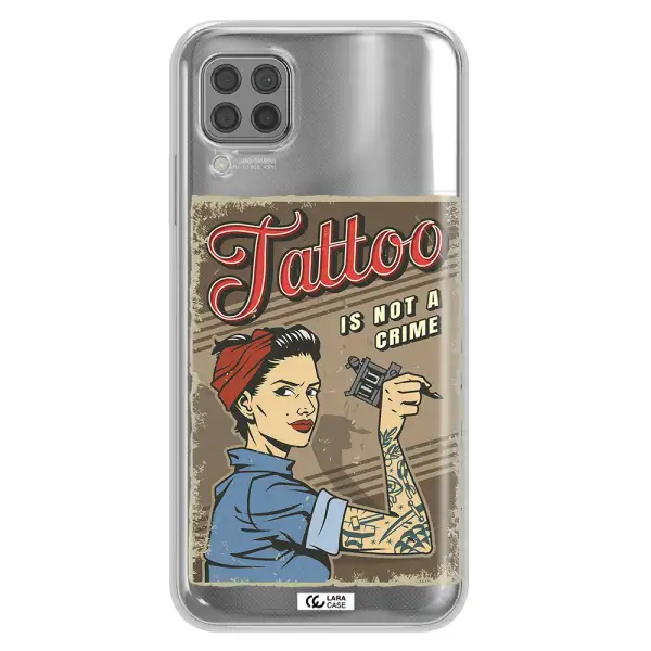 a woman with tattoo on her arm Huawei P40 Lite Clear TPU Case