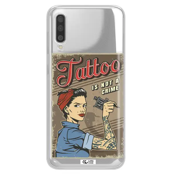 A Woman With Tattoo On Her Arm Samsung A50S Clear Tpu Case