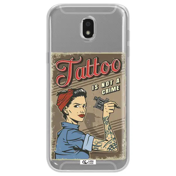 a woman with tattoo on her arm Samsung J5 2017 Clear TPU Case