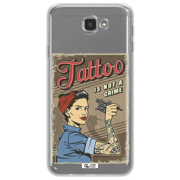 a woman with tattoo on her arm Samsung J7 Prim Clear TPU Case