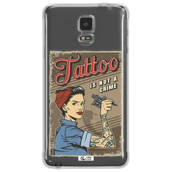 a woman with tattoo on her arm Samsung Note 4 Clear TPU Case