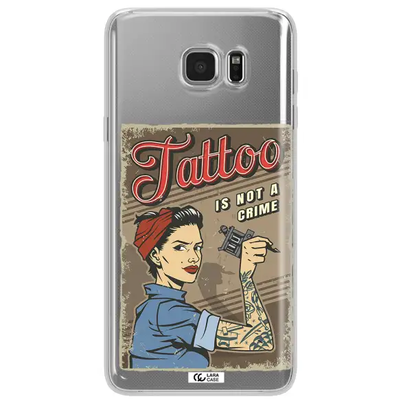 a woman with tattoo on her arm Samsung Note 5 Clear TPU Case