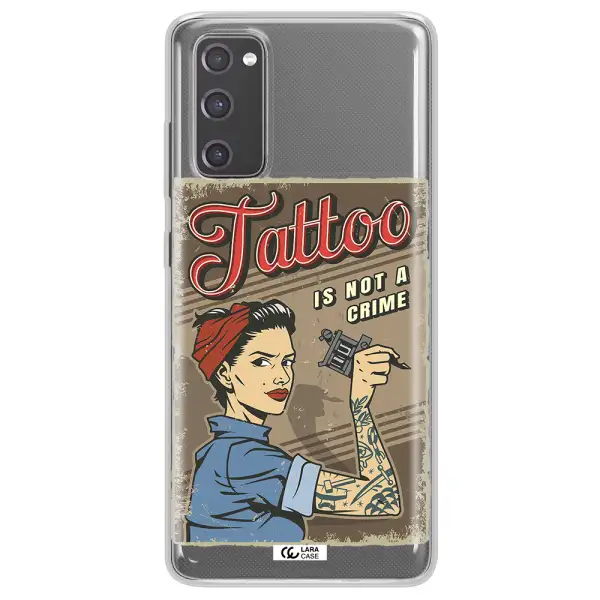a woman with tattoo on her arm Samsung S20 Fe Clear TPU Case