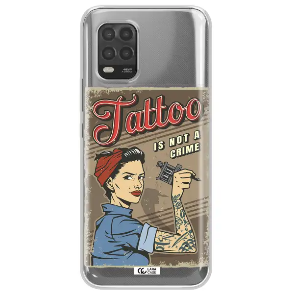 a woman with tattoo on her arm Xiaomi Mi 10 Lite Clear TPU Case