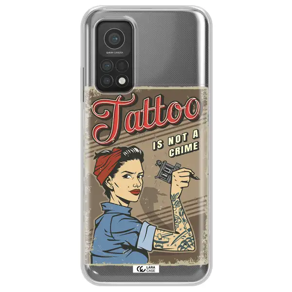 a woman with tattoo on her arm Xiaomi Mi 10T Clear TPU Case