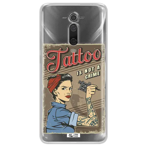 a woman with tattoo on her arm Xiaomi Mi 9T Clear TPU Case