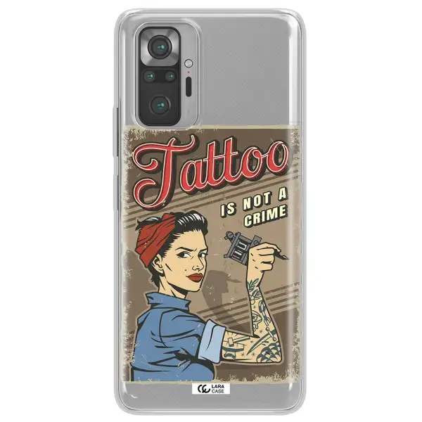 a woman with tattoo on her arm Xiaomi Note 10 Pro Clear TPU Case
