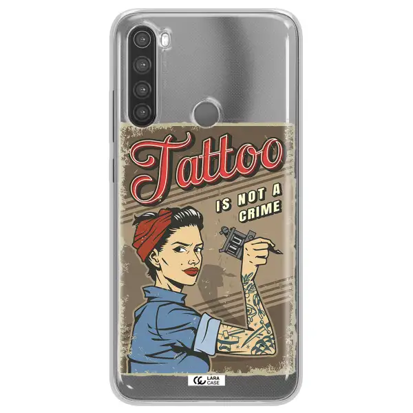 a woman with tattoo on her arm Xiaomi Note 8 Clear TPU Case