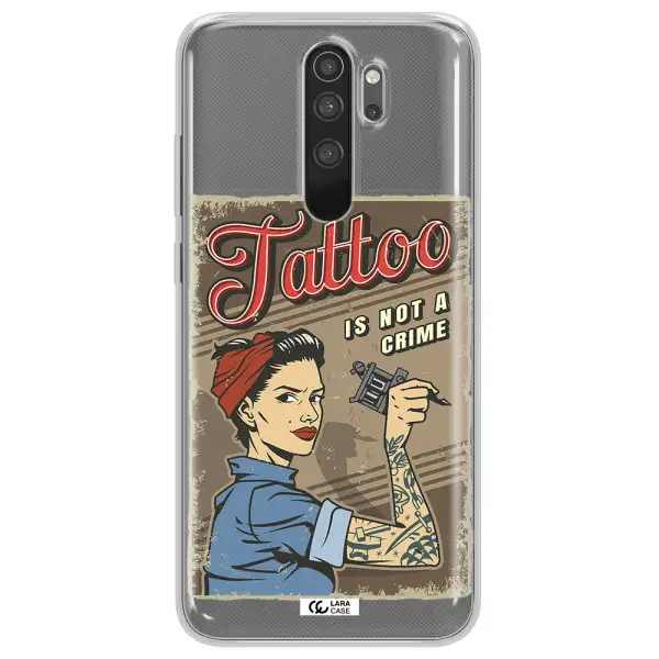 a woman with tattoo on her arm Xiaomi Note 8 Pro Clear TPU Case