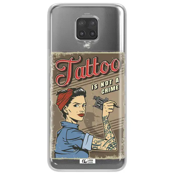 a woman with tattoo on her arm Xiaomi Note 9 Pro Clear TPU Case