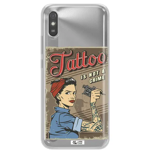 a woman with tattoo on her arm Xiaomi Redmi 9A Clear TPU Case