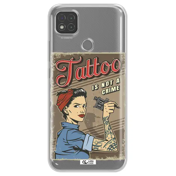 a woman with tattoo on her arm Xiaomi Redmi 9C Clear TPU Case