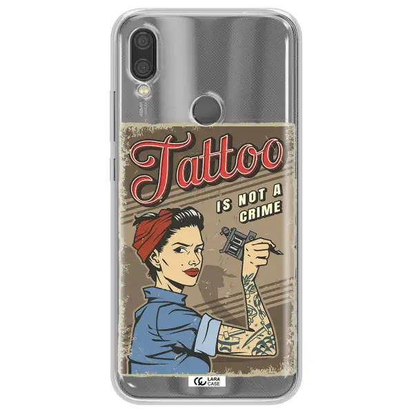 a woman with tattoo on her arm Xiaomi Redmi Note 7 Clear TPU Case