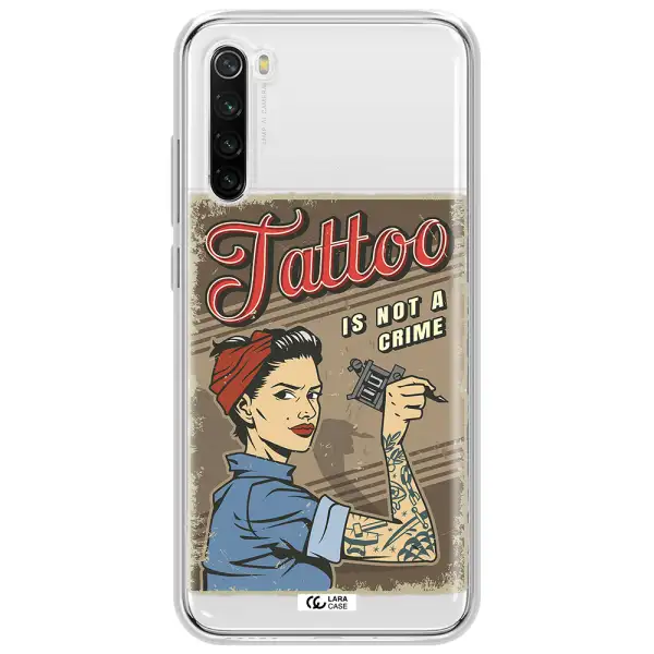 A Woman With Tattoo On Her Arm Xiaomi Redmi Note 8T Clear Tpu Case