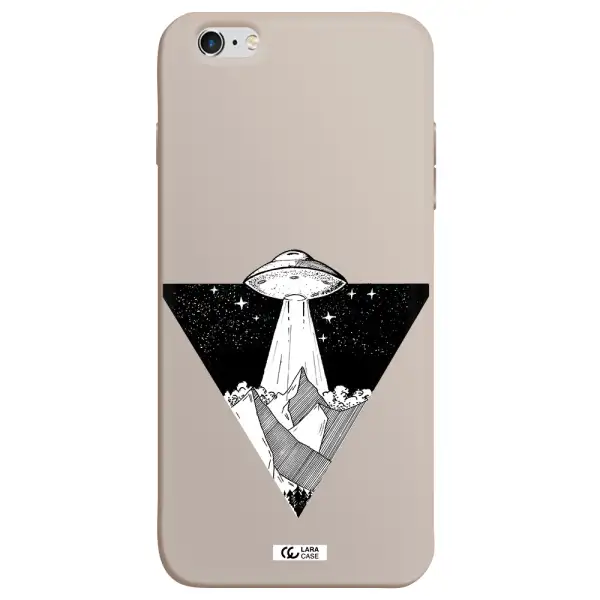 a triangle with a ufo in the sky Apple iPhone 6 plus Silicone Stone Case