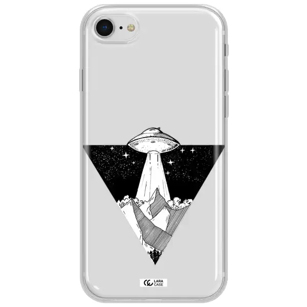 A Triangle With A Ufo In The Sky Apple Iphone Se 2020 Clear Tpu Case