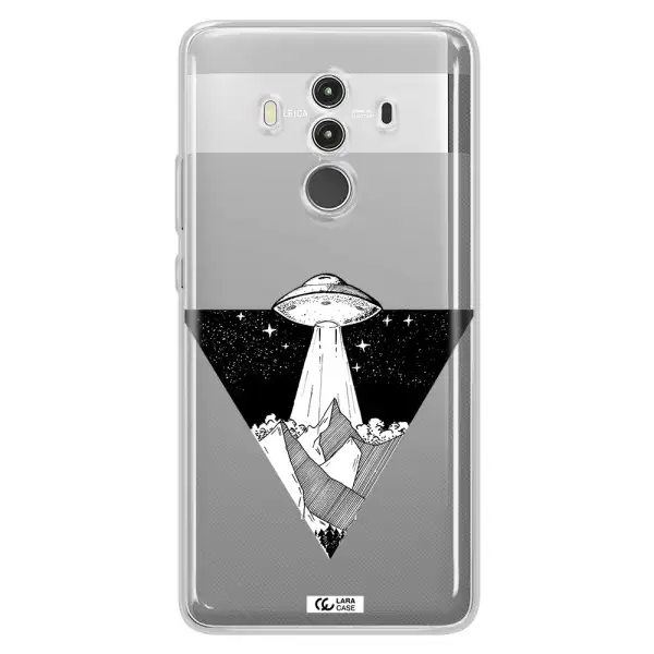 a triangle with a ufo in the sky Huawei Mate 10 Clear TPU Case