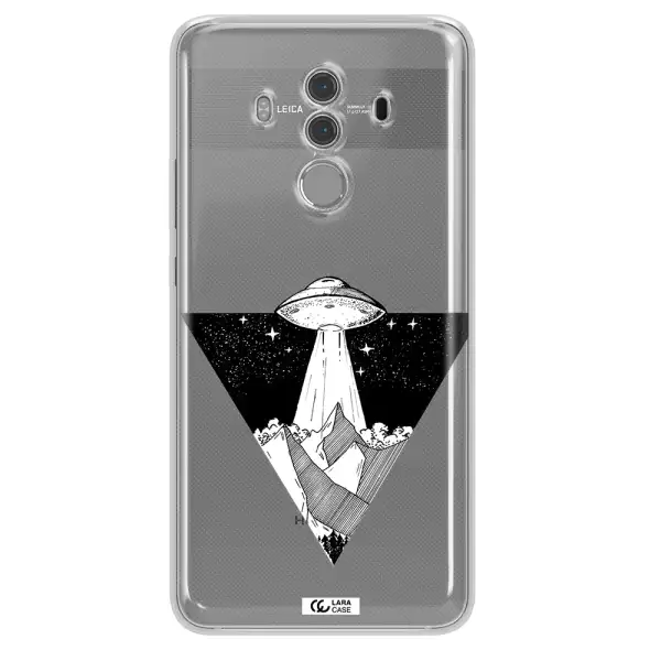 a triangle with a ufo in the sky Huawei Mate 10 Pro Clear TPU Case