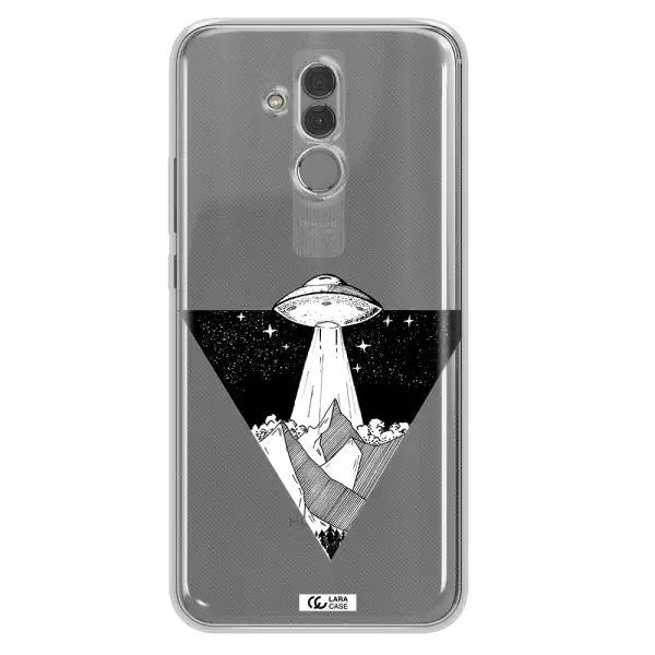 a triangle with a ufo in the sky Huawei Mate 20 Lite Clear TPU Case