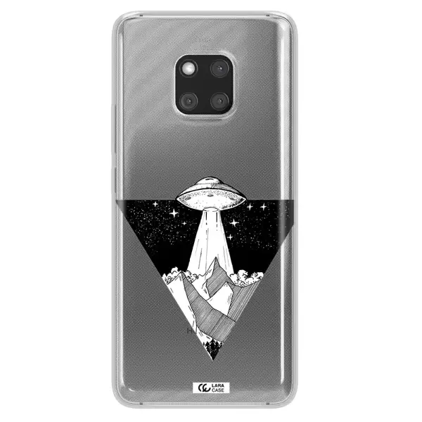 a triangle with a ufo in the sky Huawei Mate 20 Pro Clear TPU Case
