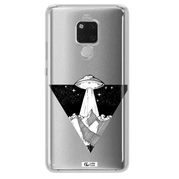 a triangle with a ufo in the sky Huawei Mate 20X Clear TPU Case