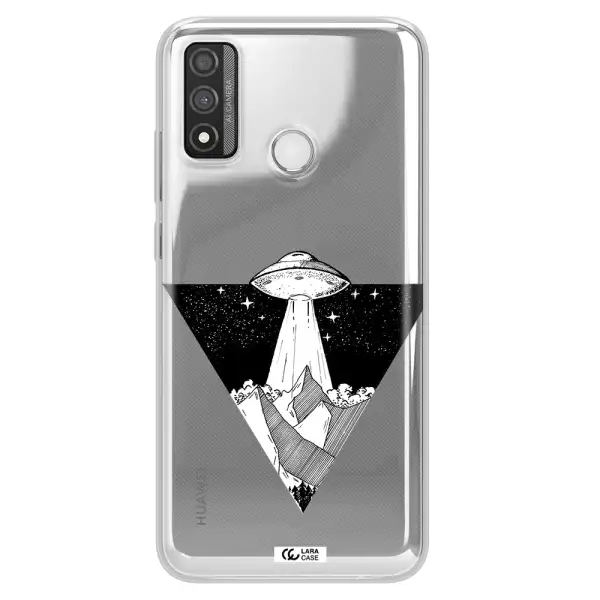 a triangle with a ufo in the sky Huawei P Smart 2020 Clear TPU Case
