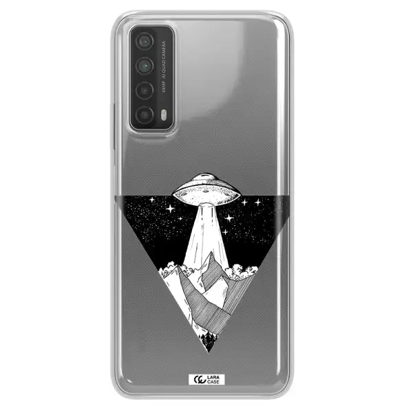 a triangle with a ufo in the sky Huawei P Smart 2021 Clear TPU Case