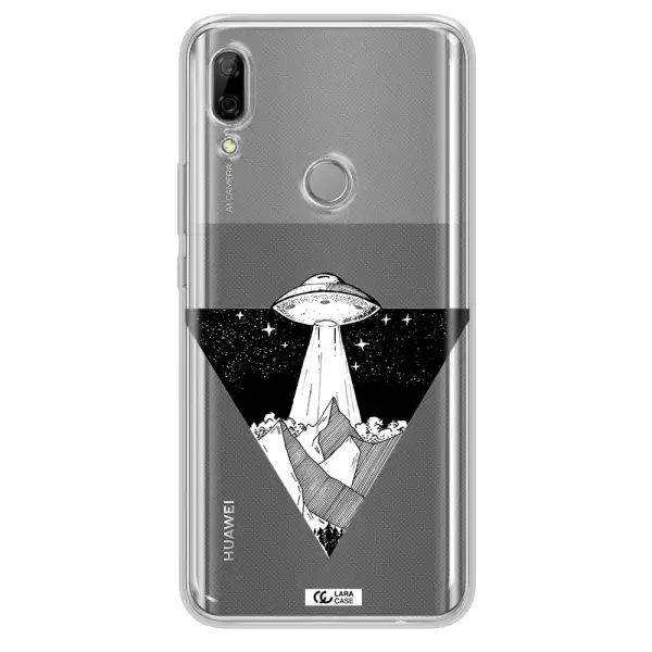 a triangle with a ufo in the sky Huawei P Smart Z Clear TPU Case