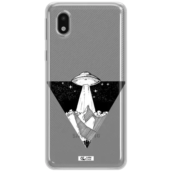 A Triangle With A Ufo In The Sky Samsung A01 Core Clear Tpu Case