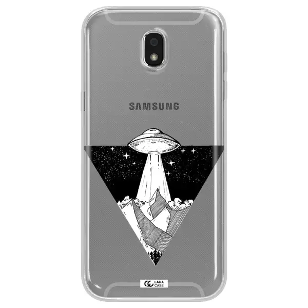 a triangle with a ufo in the sky Samsung J5 2017 Clear TPU Case