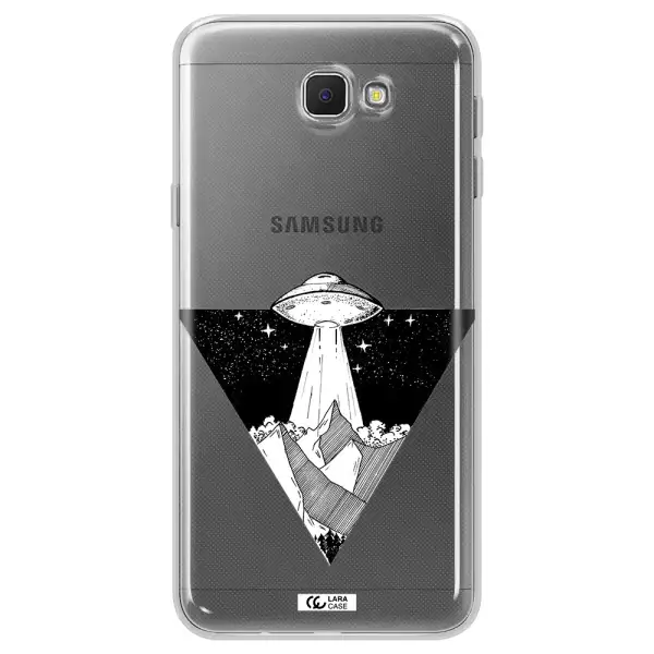 a triangle with a ufo in the sky Samsung J5 Prime Clear TPU Case