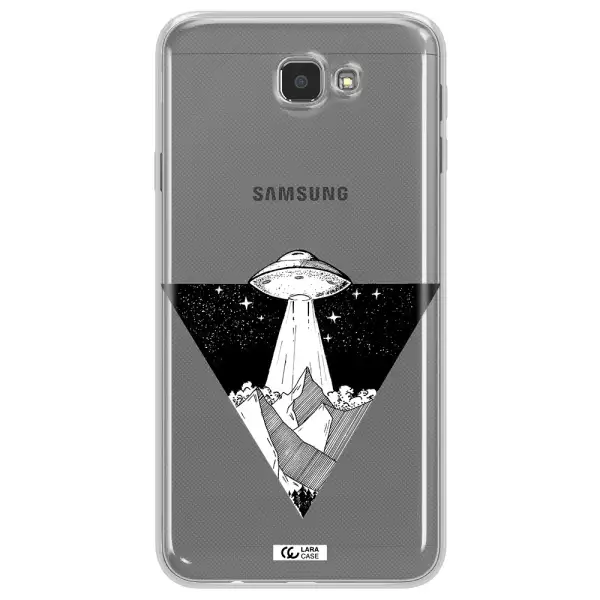 a triangle with a ufo in the sky Samsung J7 Prim Clear TPU Case