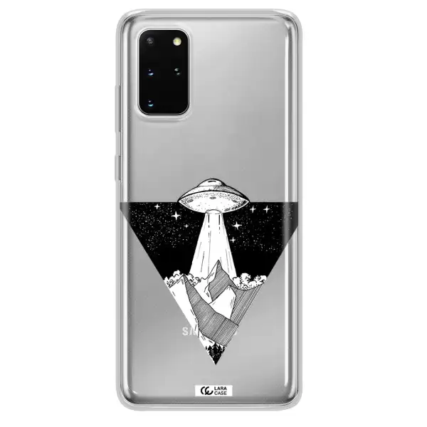 a triangle with a ufo in the sky Samsung S 20 Plus Clear TPU Case