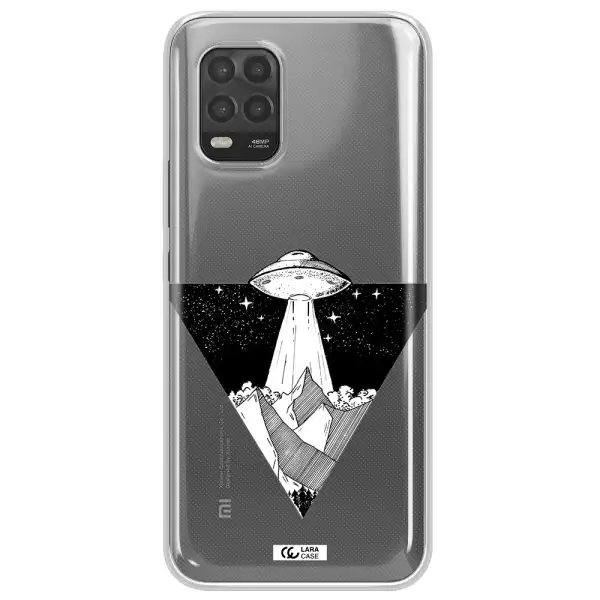 a triangle with a ufo in the sky Xiaomi Mi 10 Lite Clear TPU Case