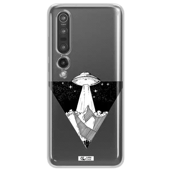 a triangle with a ufo in the sky Xiaomi Mi 10 Pro Clear TPU Case