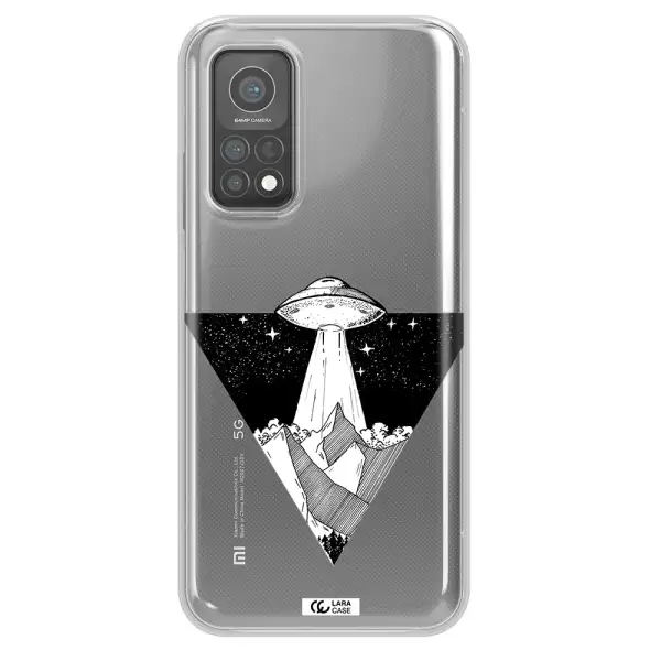 a triangle with a ufo in the sky Xiaomi Mi 10 T Pro Clear TPU Case