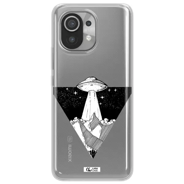 a triangle with a ufo in the sky Xiaomi Mi 11 Clear TPU Case