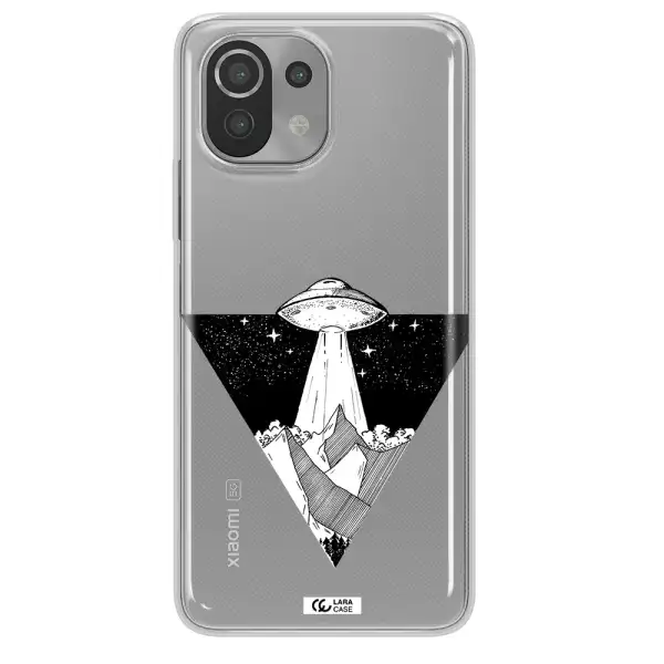 a triangle with a ufo in the sky Xiaomi Mi 11 Lite Clear TPU Case