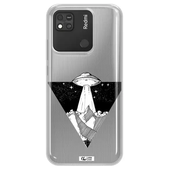 a triangle with a ufo in the sky Xiaomi Redmi 10A Clear TPU Case