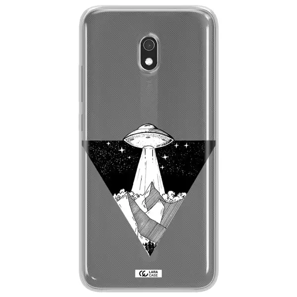 a triangle with a ufo in the sky Xiaomi Redmi 8A Clear TPU Case